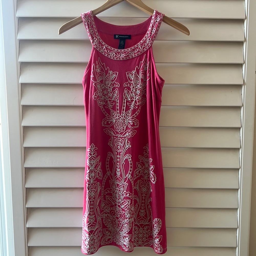 I.N.C. Halter style embroidered dress